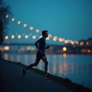 《城市夜跑》— Night Run House AI 音樂封面