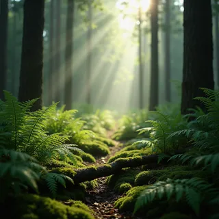 《雨后森林》— Ambient Soundscape AI 音樂封面