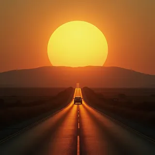 《金色时刻公路》— Road Trip AI 音樂封面