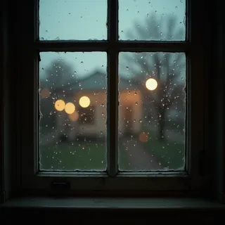 《厨房窗上的雨》— Lo-fi AI 音樂封面