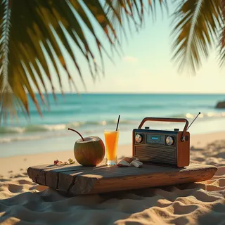 《海岸线 DJ 台》— Tropical House AI 音樂封面