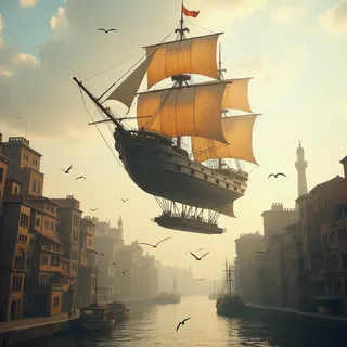 《飞艇启航》— Fantasy Adventure AI 音樂封面
