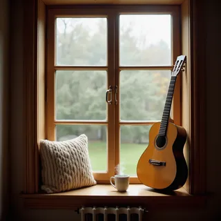 《不看手机的早晨》— Acoustic Slow Living AI 音樂封面