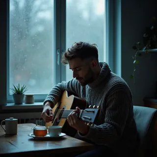 《柔和男声》— Folk AI 音樂封面